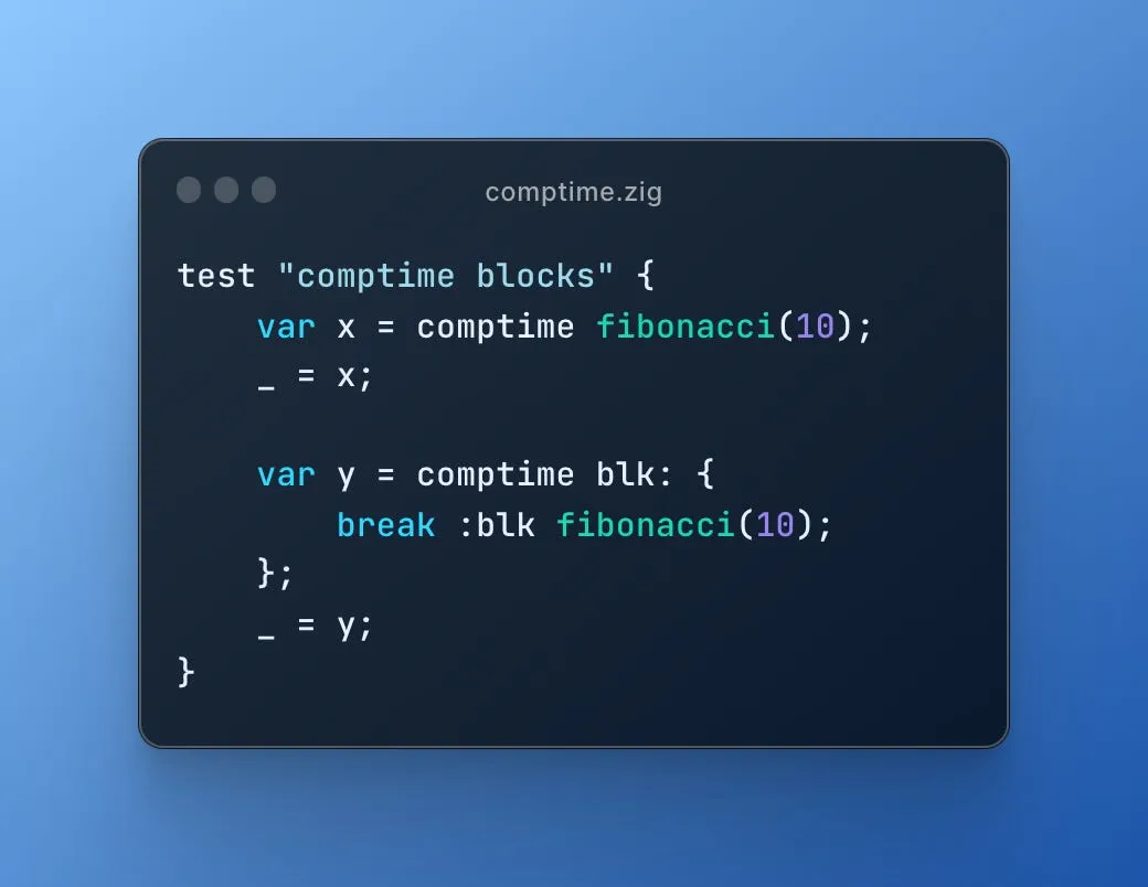 Quelques lignes de code Zig...